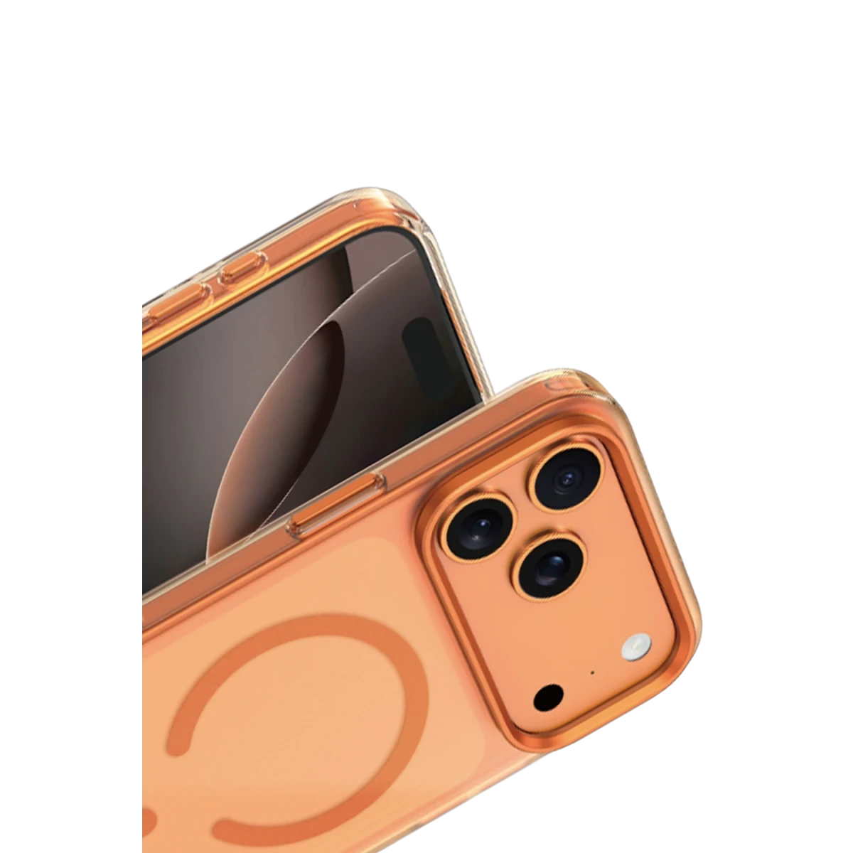 Keephone Apple iPhone 17 Pro Max Dazzle Pro Matte Magsafe Kılıf - Turuncu