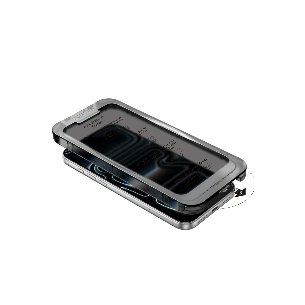 Keephone Apple iPhone 17 Pro Max EasyFit Hayalet Cam Ekran Koruyucu - Siyah