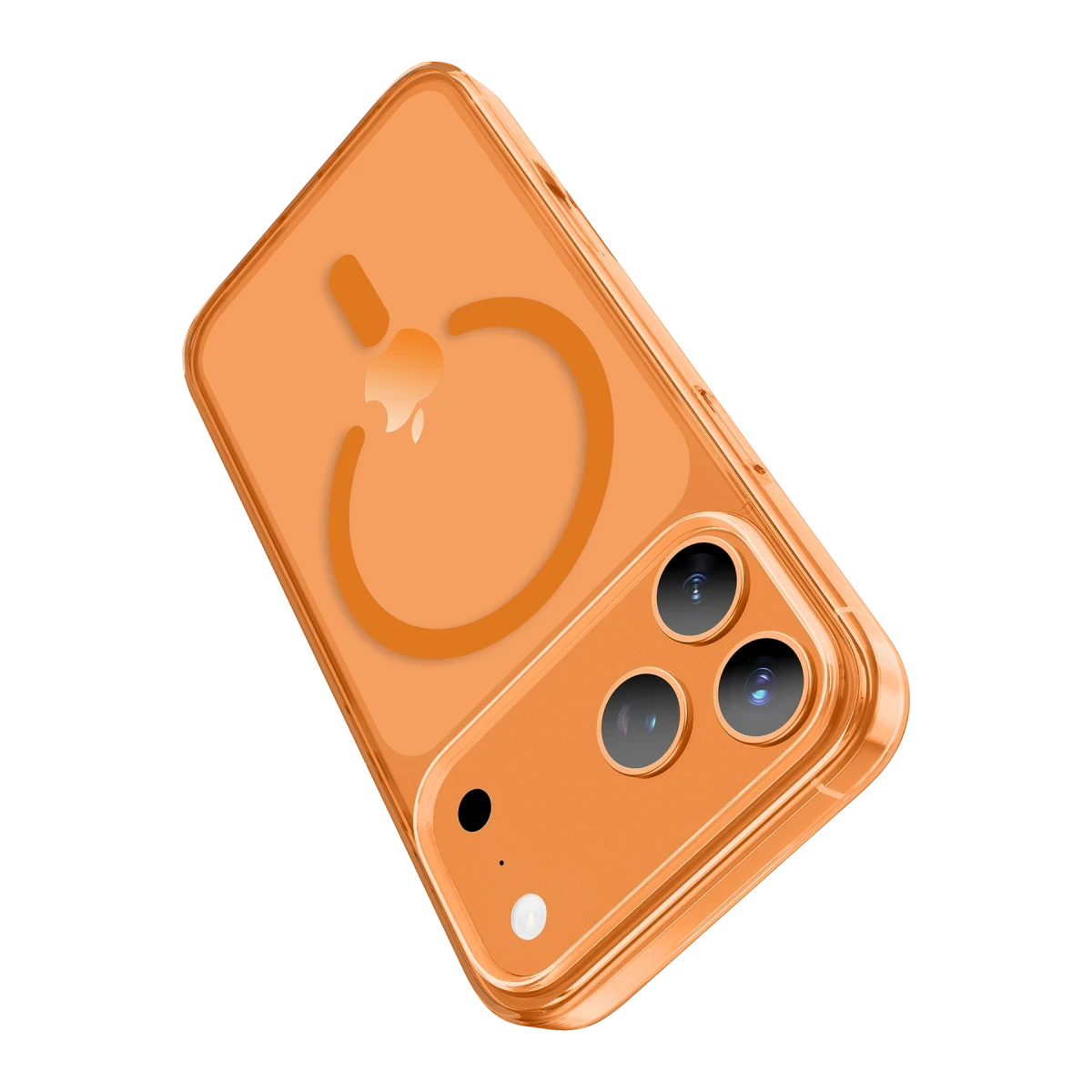 Keephone Apple iPhone 17 Pro Max Glaze Magsafe Kapak - Turuncu