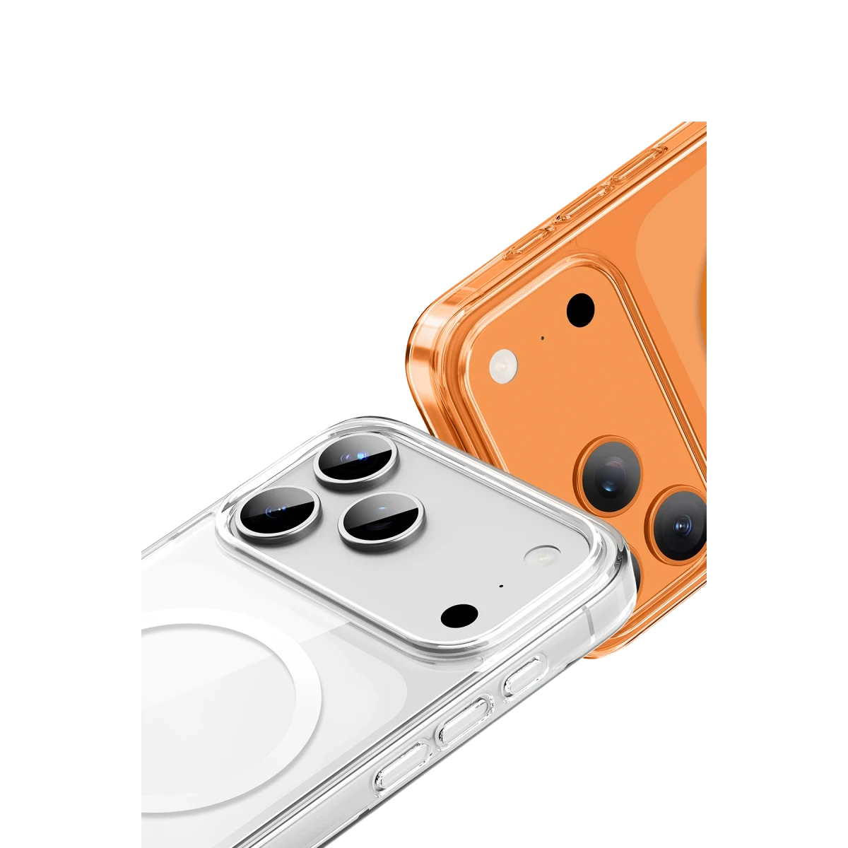 Keephone Apple iPhone 17 Pro Max Glaze Magsafe Kapak - Turuncu