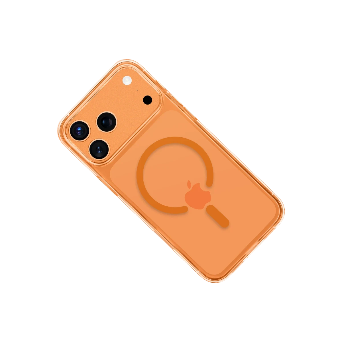 Keephone Apple iPhone 17 Pro Max Glaze Magsafe Kapak - Turuncu