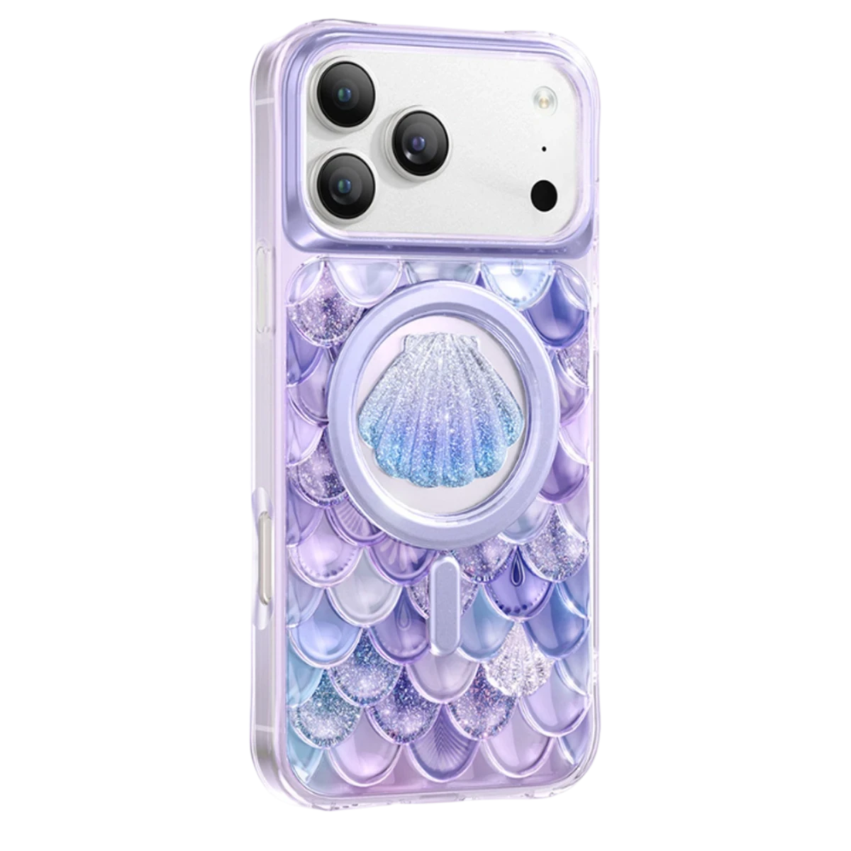 Keephone Apple iPhone 17 Pro Max Iceland Simli Magsafe Kapak - Mor