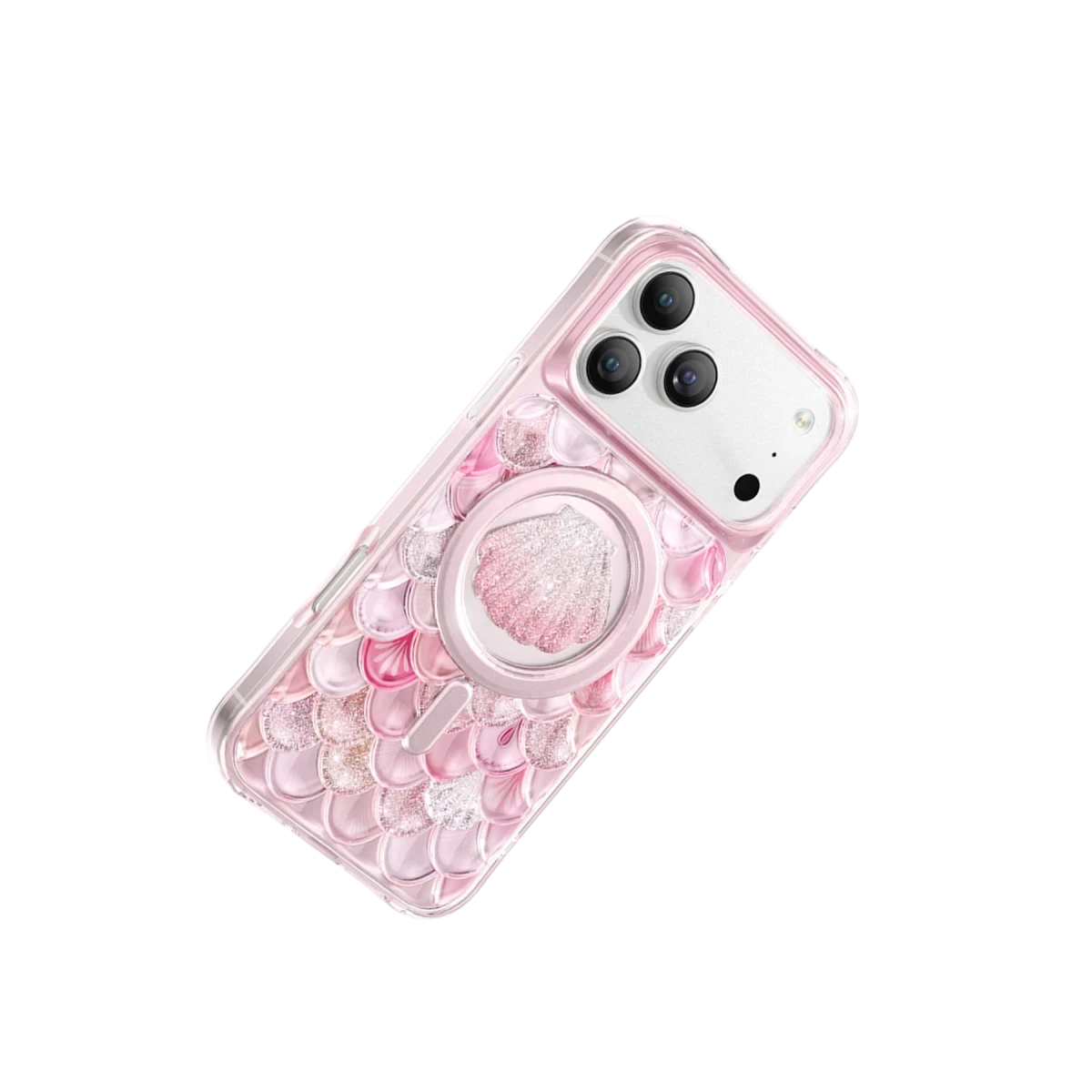 Keephone Apple iPhone 17 Pro Max Iceland Simli Magsafe Kapak - Pembe