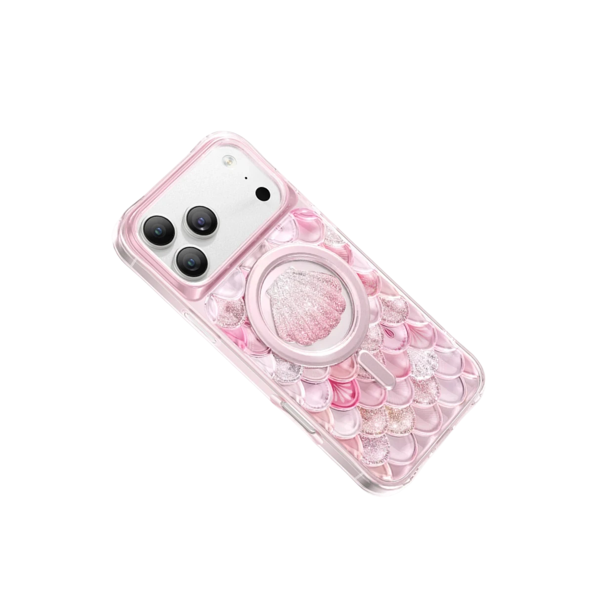 Keephone Apple iPhone 17 Pro Max Iceland Simli Magsafe Kapak - Pembe