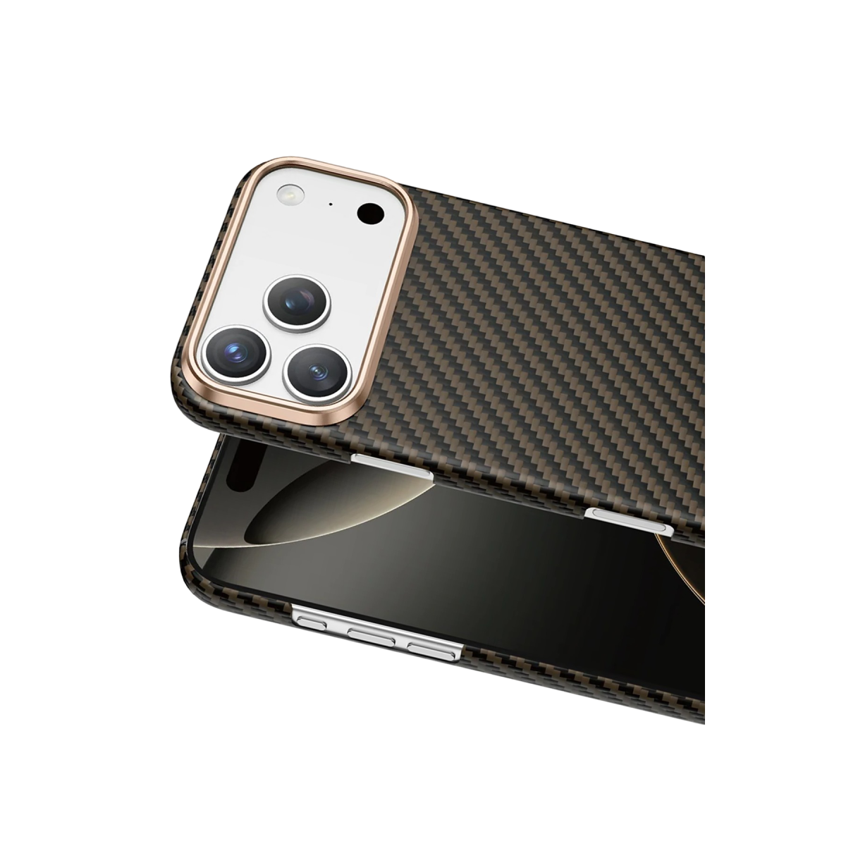 Keephone Apple iPhone 17 Pro Max Kevlar Diago Magsafe Kılıf - Bronz
