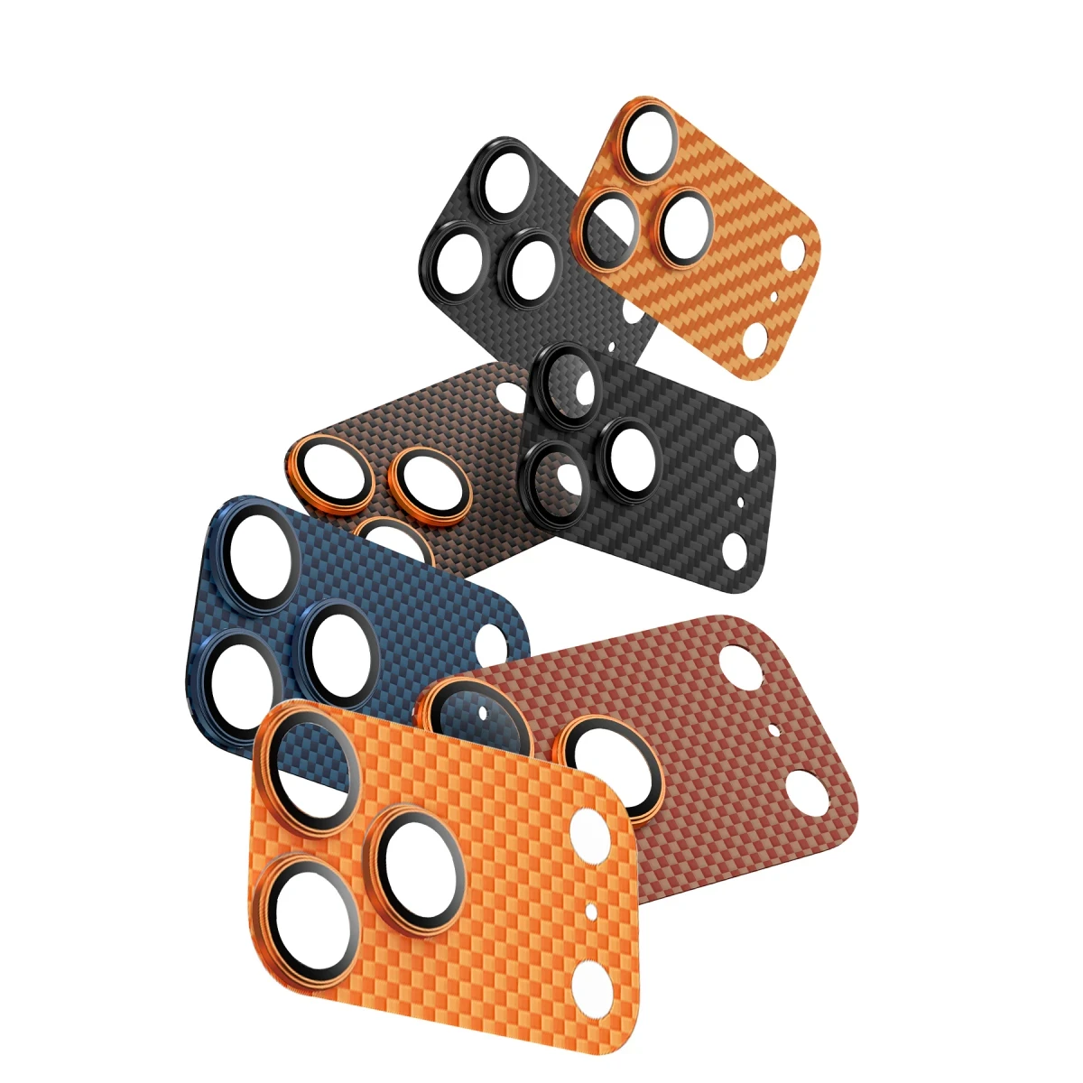 Keephone Apple iPhone 17 Pro Max Kevlar Kamera Lens - Koyu Turuncu