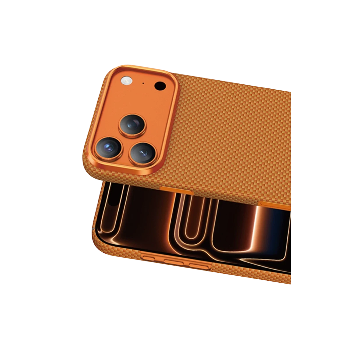 Keephone Apple iPhone 17 Pro Max Kevlar Norra Magsafe Kılıf - Açık Turuncu