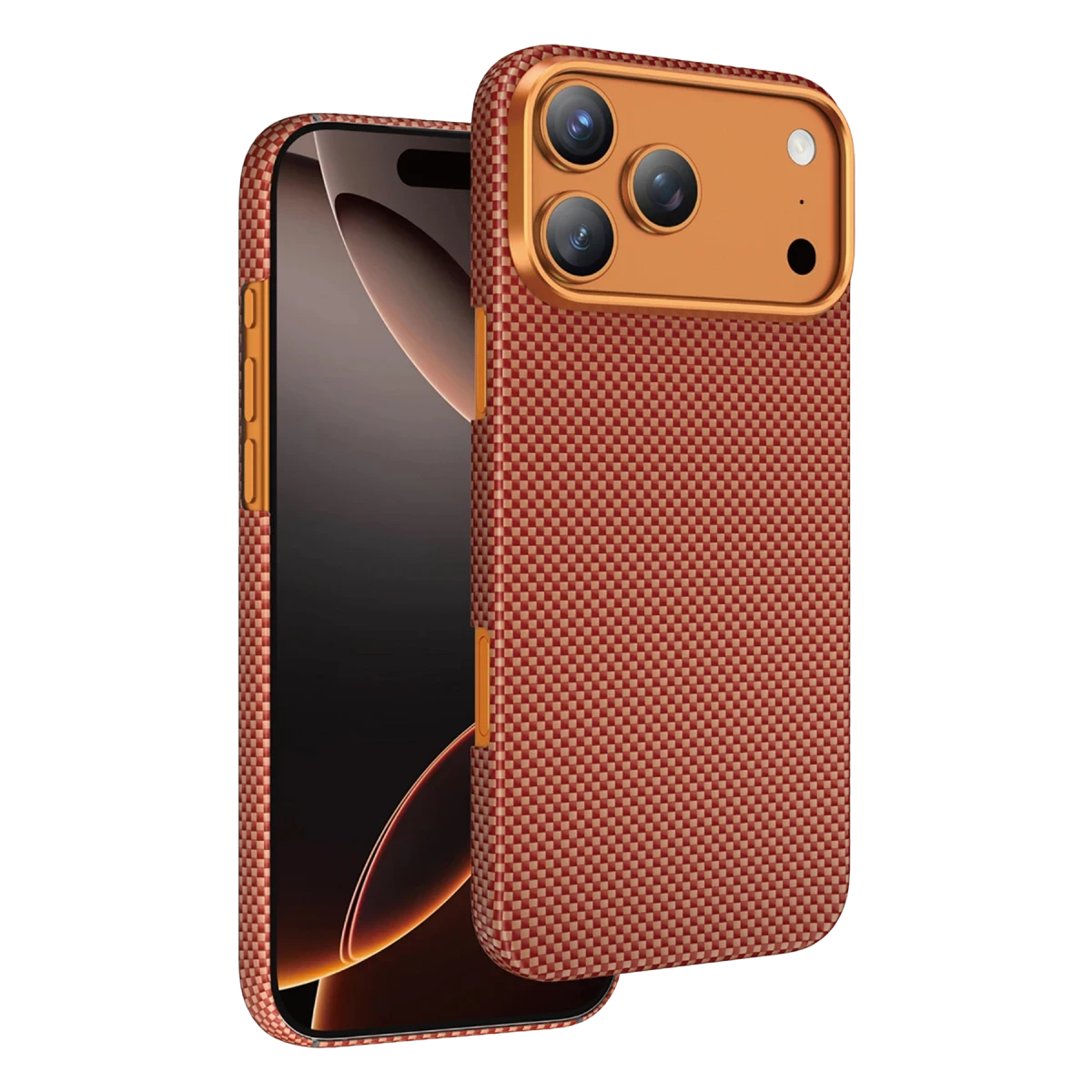 Keephone Apple iPhone 17 Pro Max Kevlar Norra Magsafe Kılıf - Turuncu