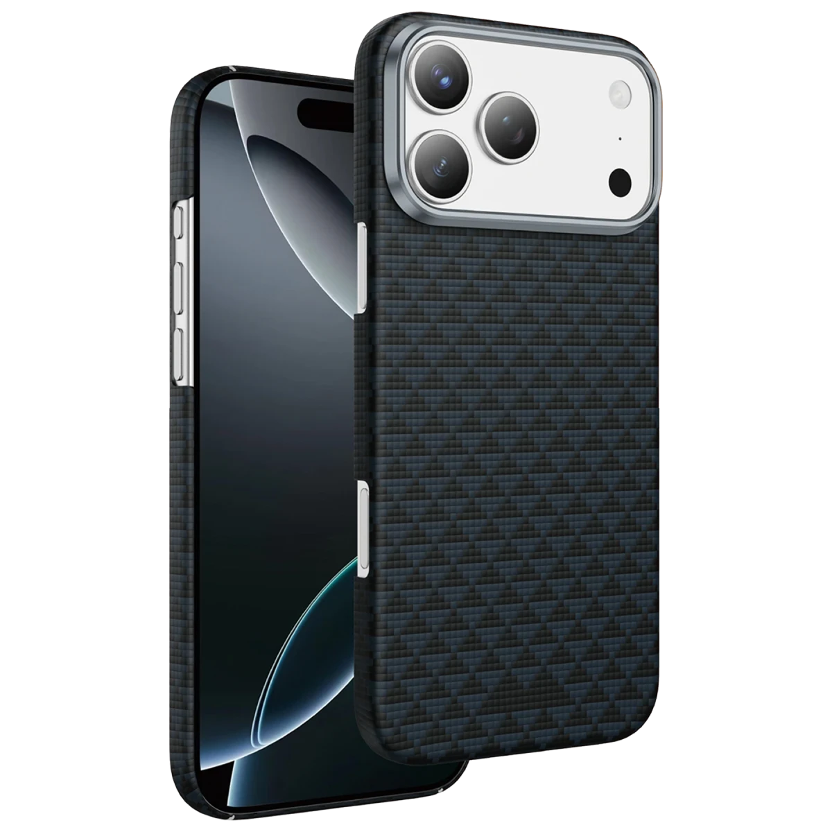 Keephone Apple iPhone 17 Pro Max Kevlar Paris Magsafe Kapak - Lacivert