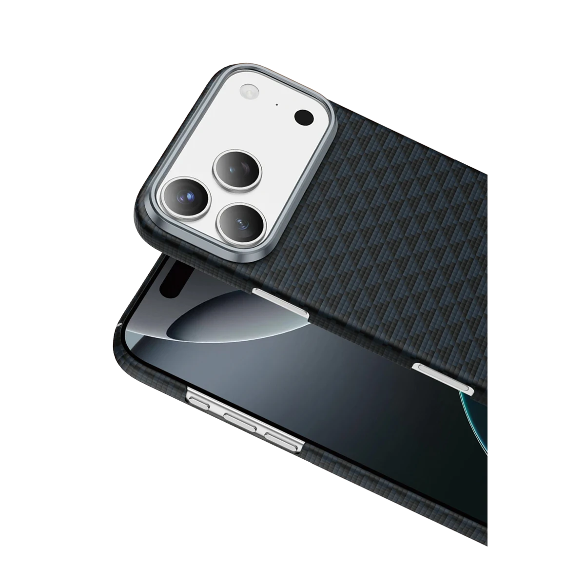 Keephone Apple iPhone 17 Pro Max Kevlar Paris Magsafe Kapak - Lacivert