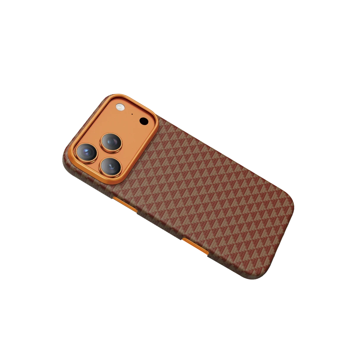 Keephone Apple iPhone 17 Pro Max Kevlar Paris Magsafe Kapak - Turuncu