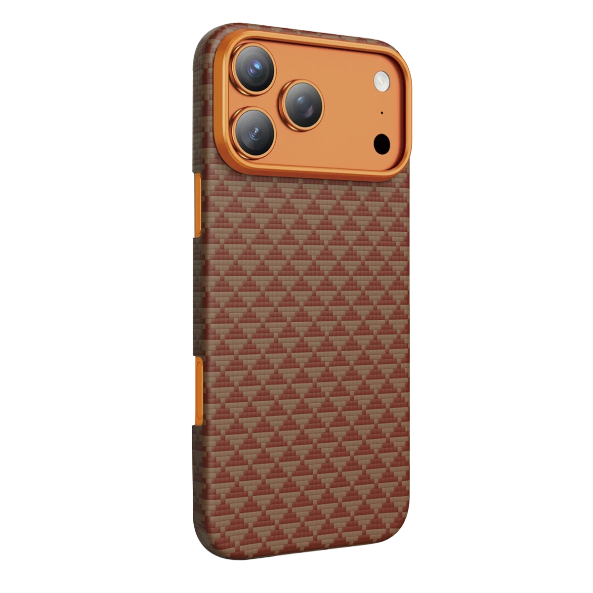 Keephone Apple iPhone 17 Pro Max Kevlar Paris Magsafe Kapak - Turuncu