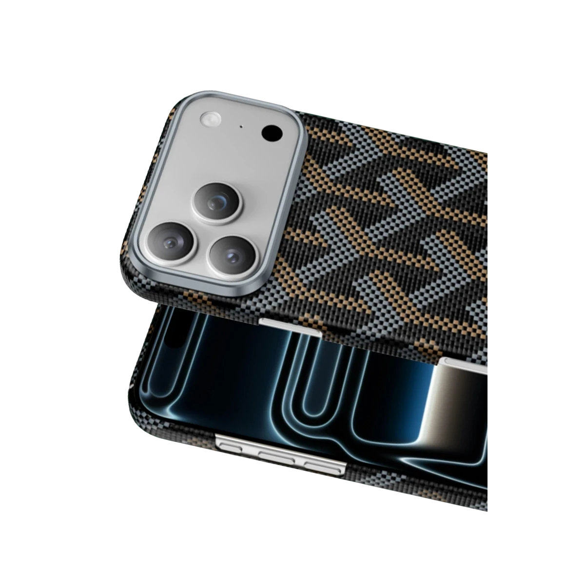 Keephone Apple iPhone 17 Pro Max Kevlar Prague Magsafe Kapak - Siyah