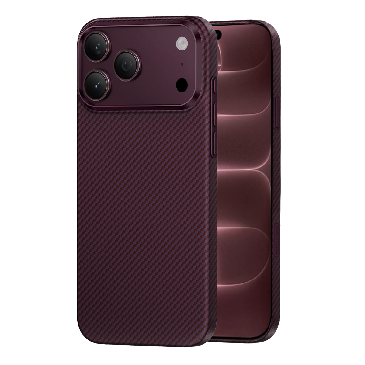 Keephone Apple iPhone 18 Pro Max/17 Pro Max Kevlar Sweden Magsafe Kılıf - Bordo