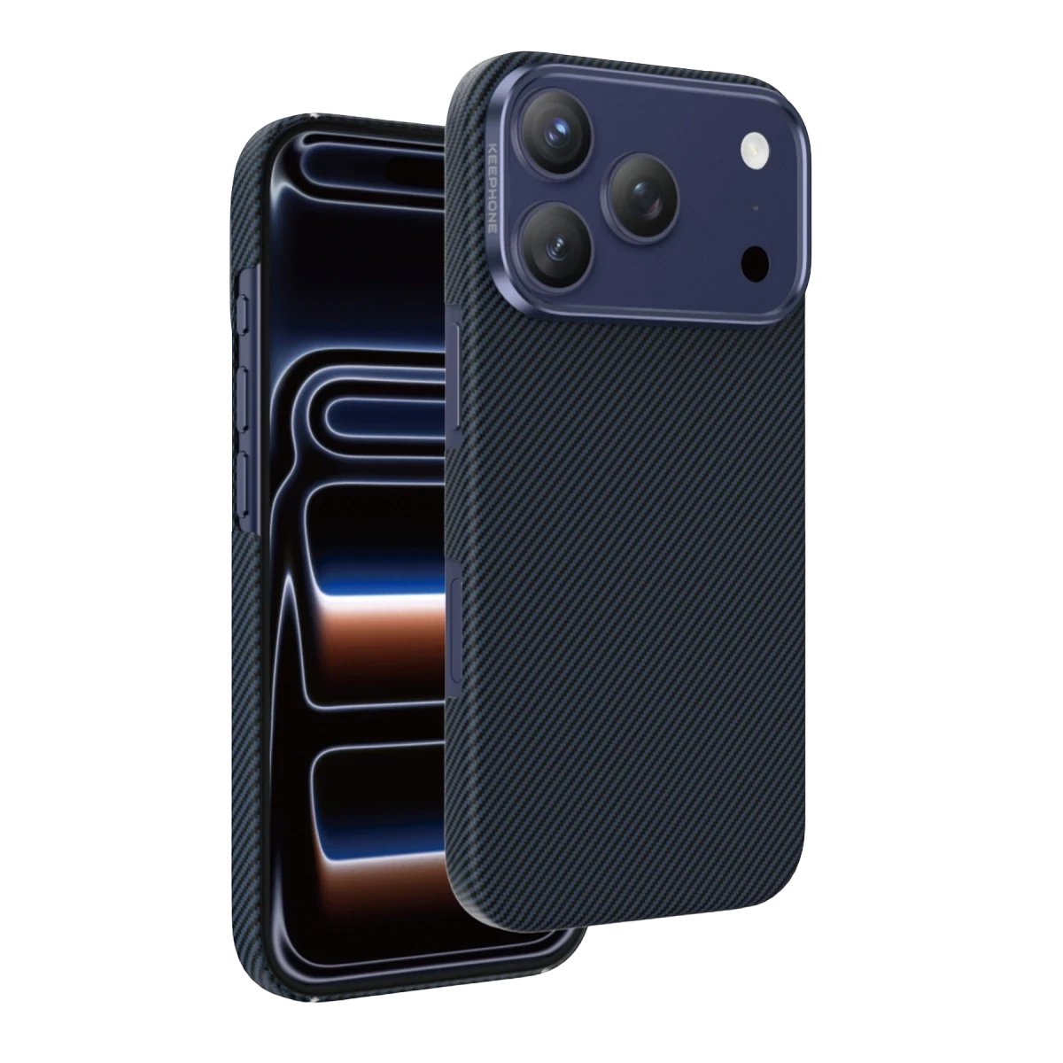 Keephone Apple iPhone 17 Pro Max Kevlar Sweden Magsafe Kılıf - Lacivert