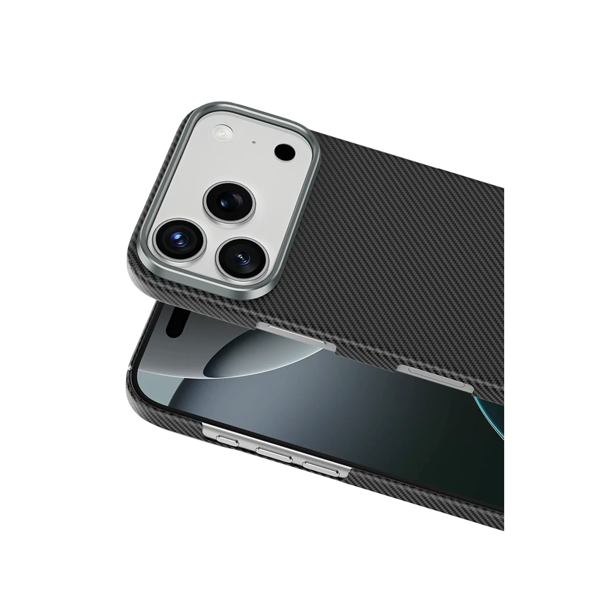 Keephone Apple iPhone 17 Pro Max Kevlar Sweden Magsafe Kılıf - Siyah