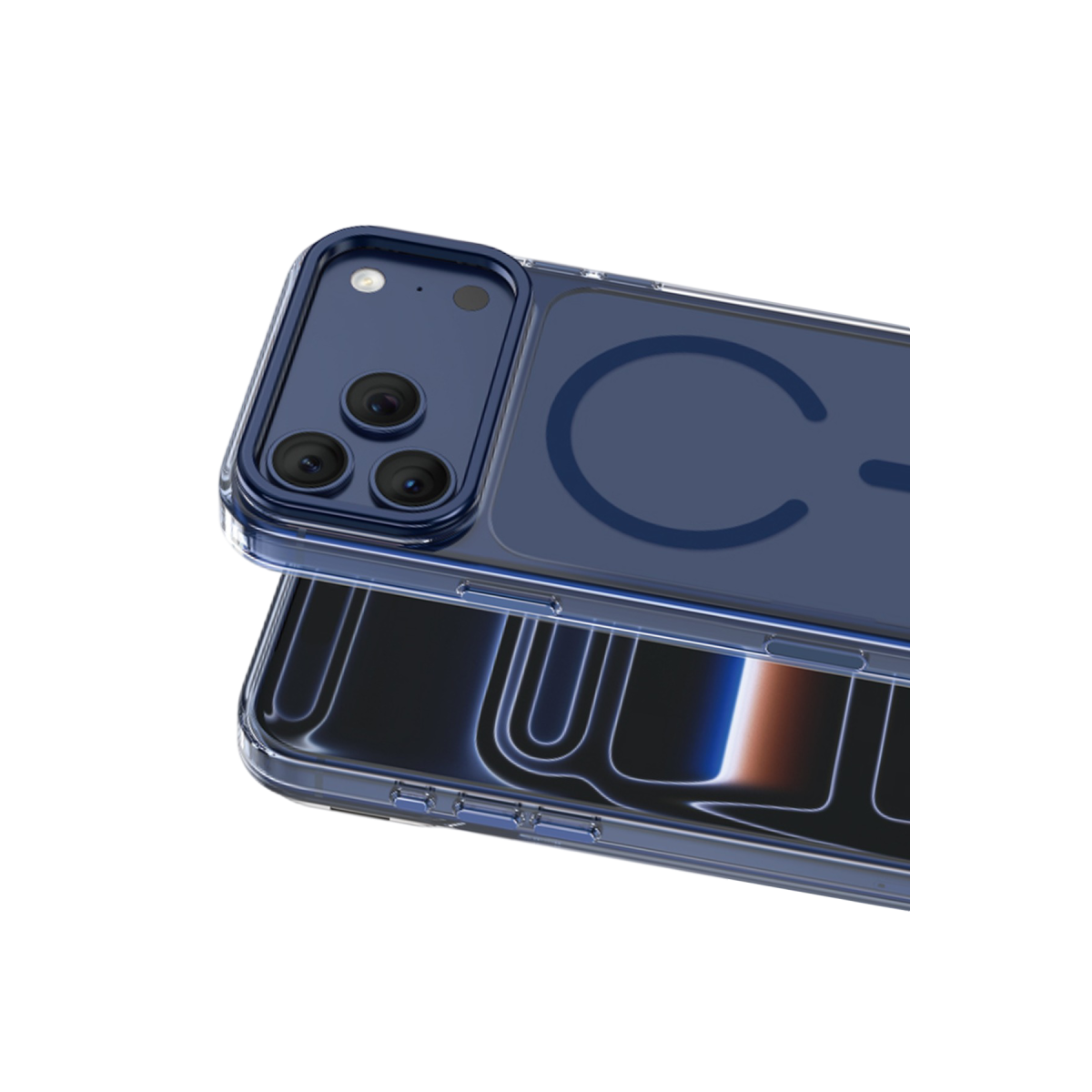 Keephone Apple iPhone 17 Pro Max Magicam Standlı Magsafe Kapak - Lacivert