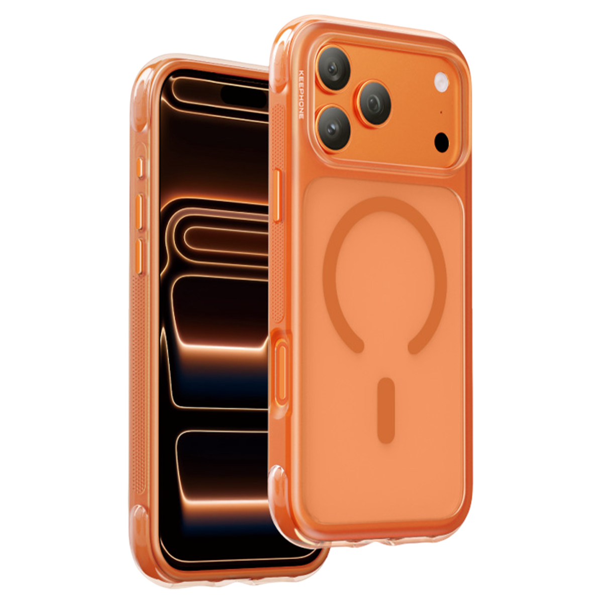 Keephone Apple iPhone 17 Pro Max Monica Airbag Magsafe Kapak - Turuncu