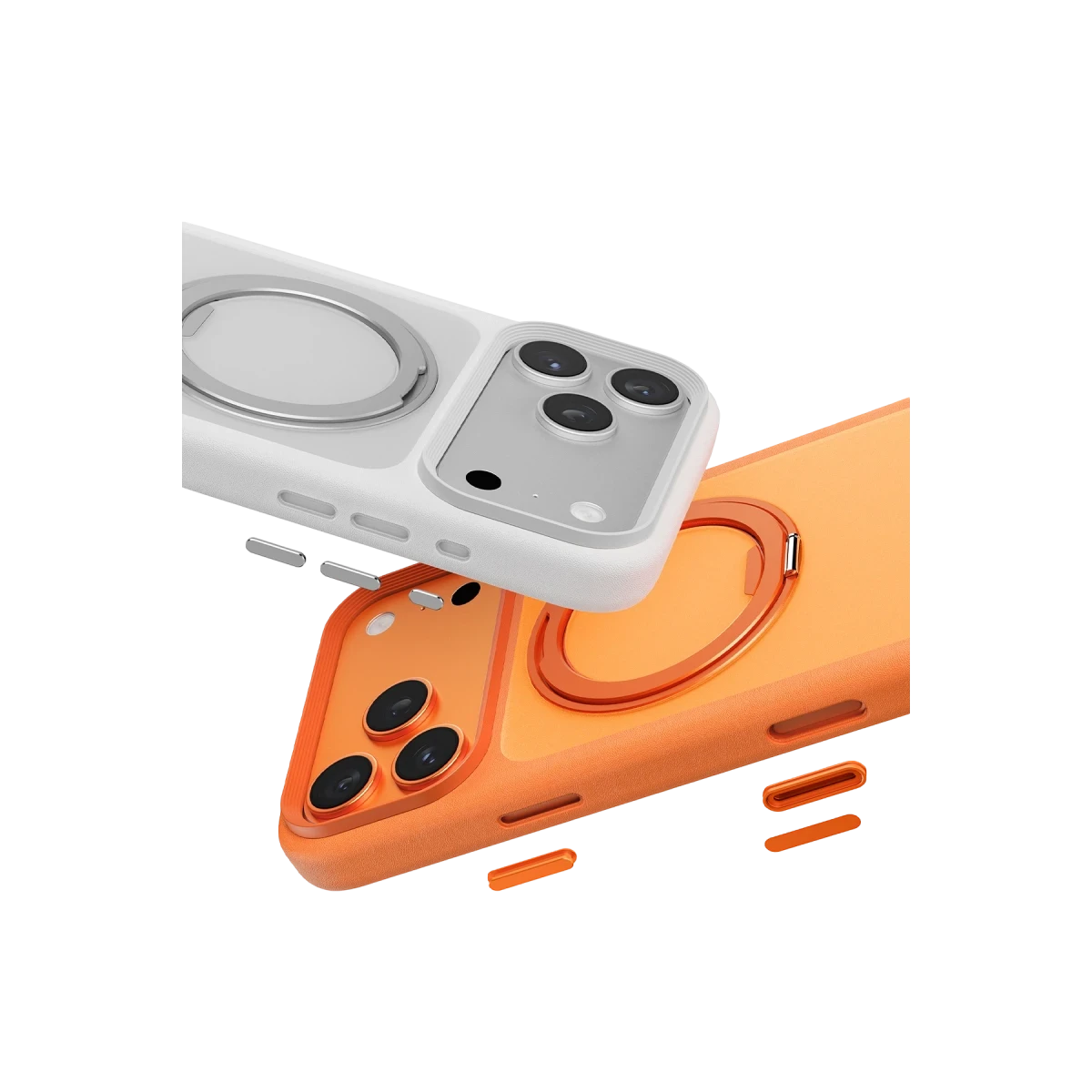 Keephone Apple iPhone 17 Pro Max Omega Magsafe Standlı Kapak - Turuncu