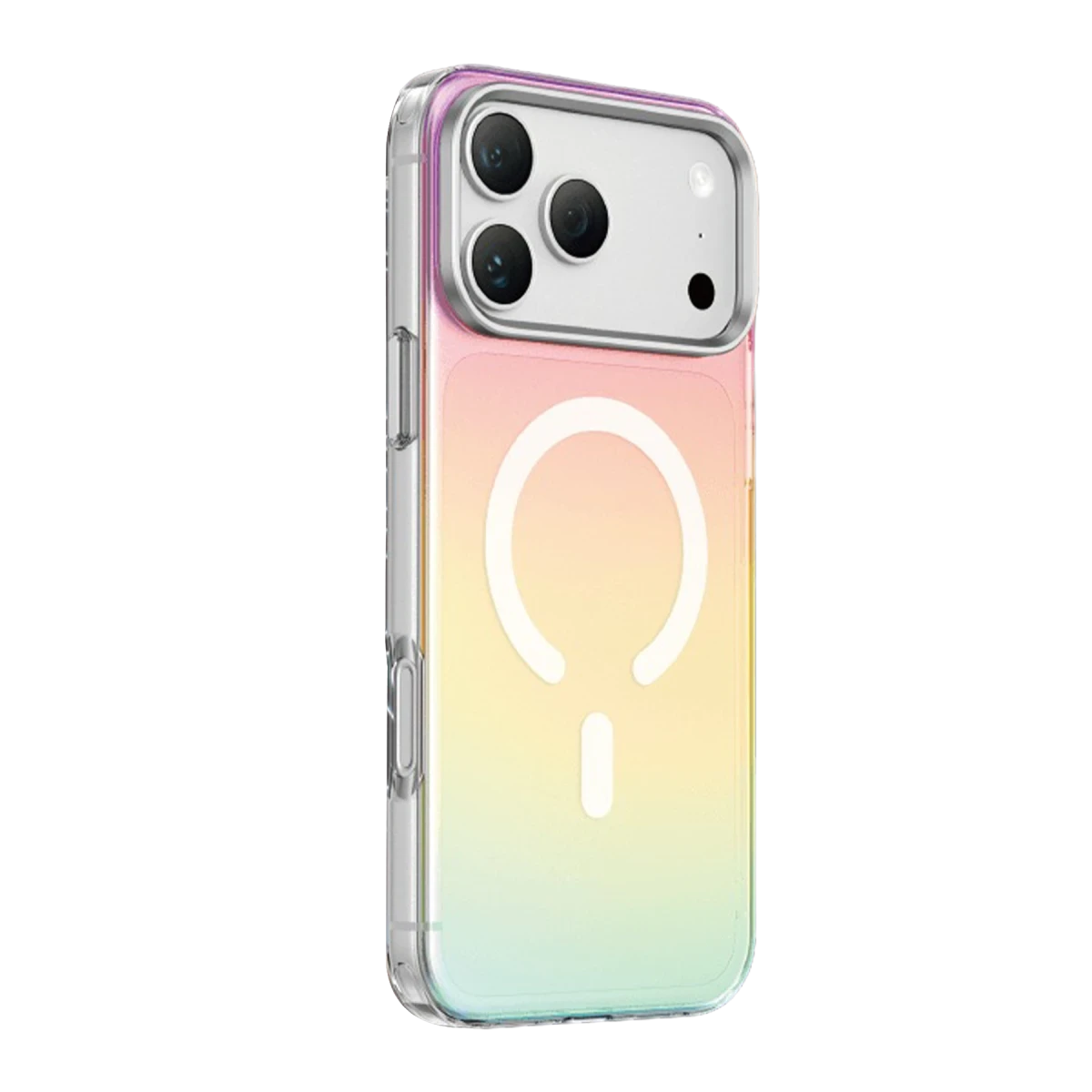 Keephone Apple iPhone 17 Pro Max Rainbow Magsafe Kapak - Gümüş