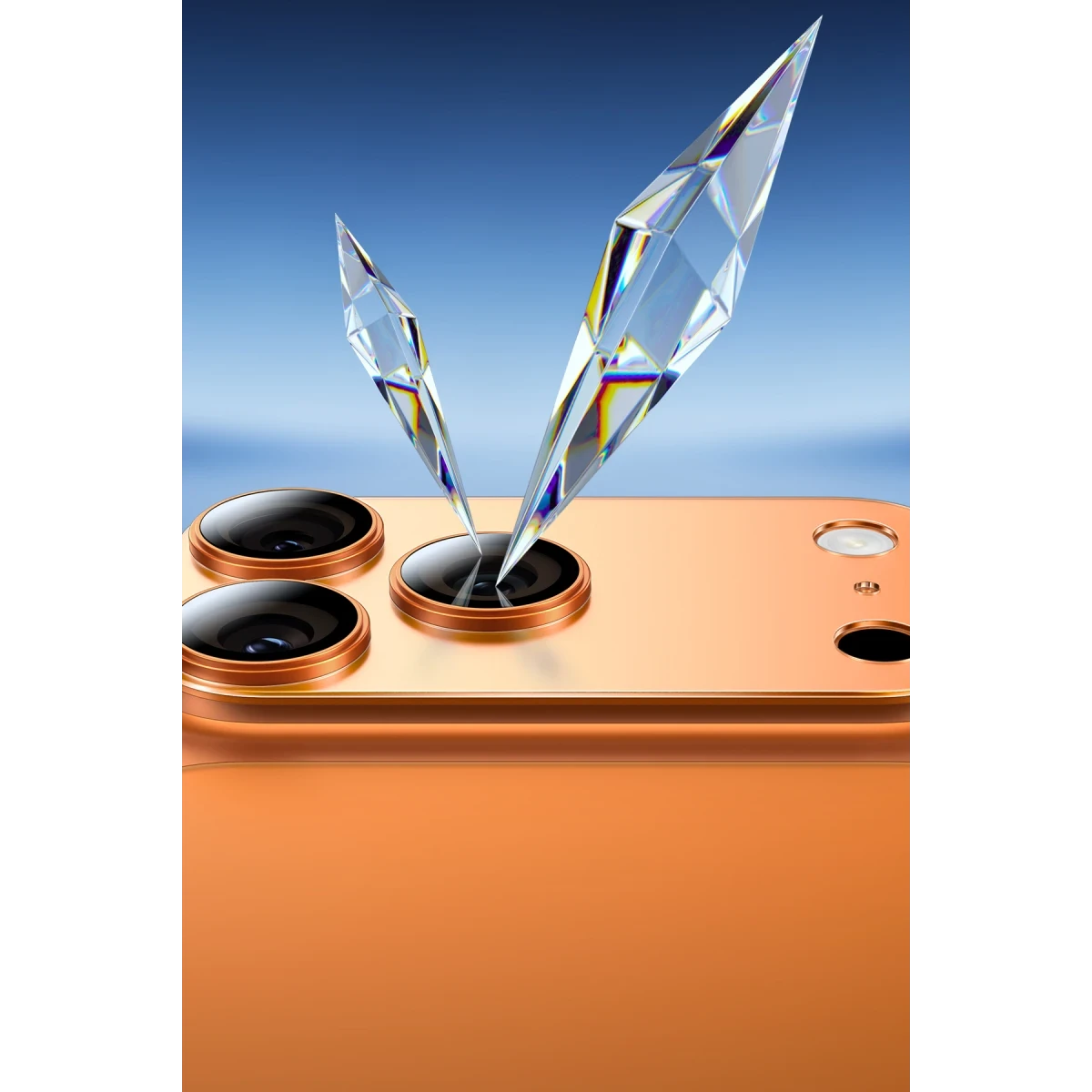 Keephone Apple iPhone 17 Pro Max Reggio Kamera Lens - Gümüş
