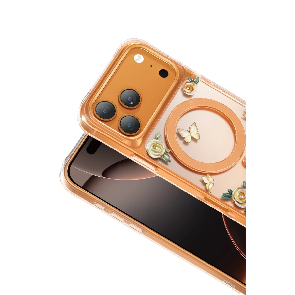 Keephone Apple iPhone 17 Pro Max Roseland Magsafe Kapak - Turuncu
