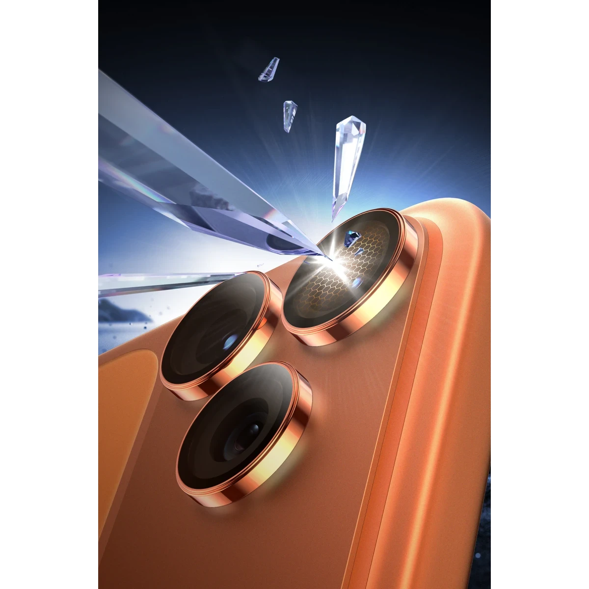 Keephone Apple iPhone 17 Pro Max Sapphire PVD Kamera Lens - Gümüş