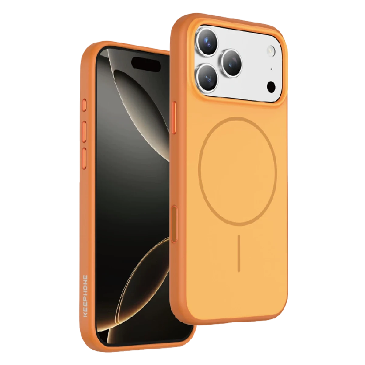 Keephone Apple iPhone 17 Pro Max Sumee Magsafe Kapak - Turuncu