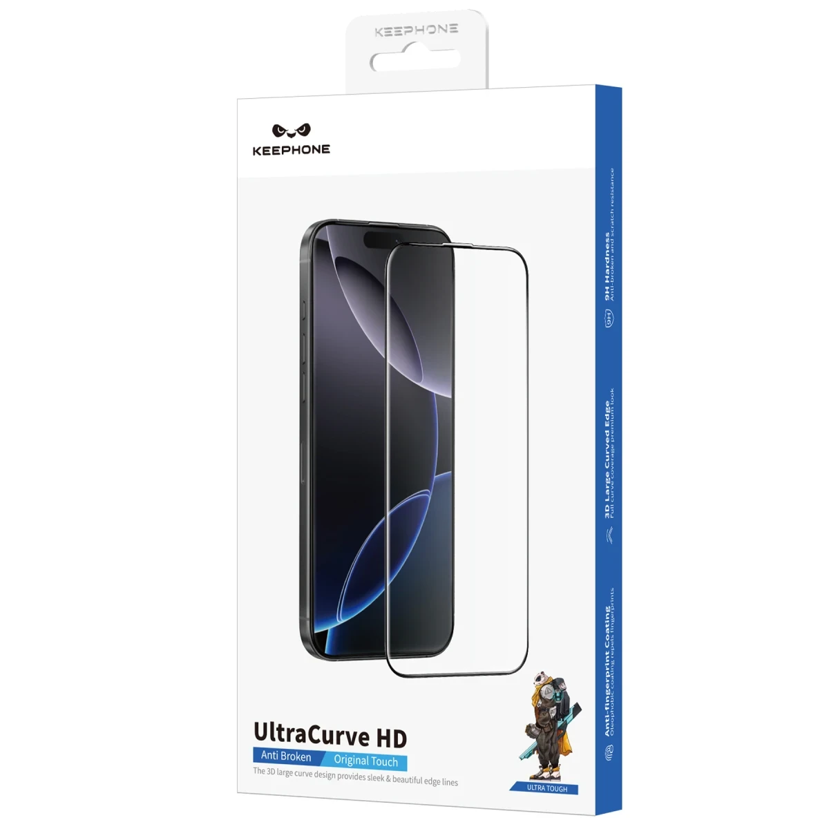 Keephone Apple iPhone 17 Pro Max UltraCurve HD 3D Cam Ekran Koruyucu - Siyah