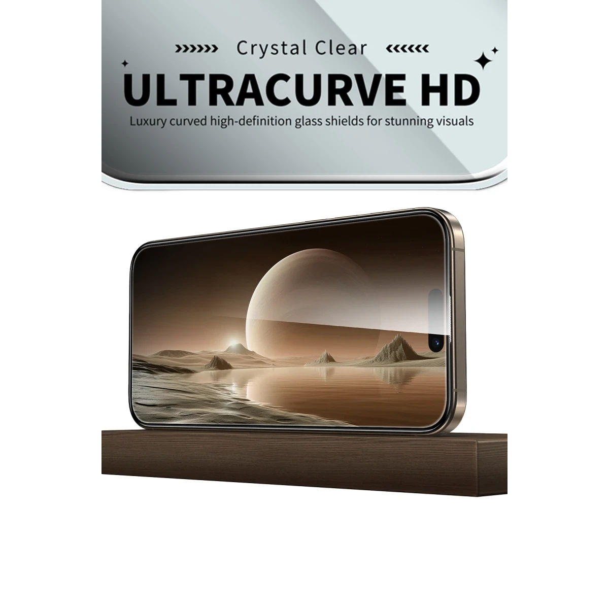 Keephone Apple iPhone 17 Pro Max UltraCurve HD 3D Cam Ekran Koruyucu - Siyah