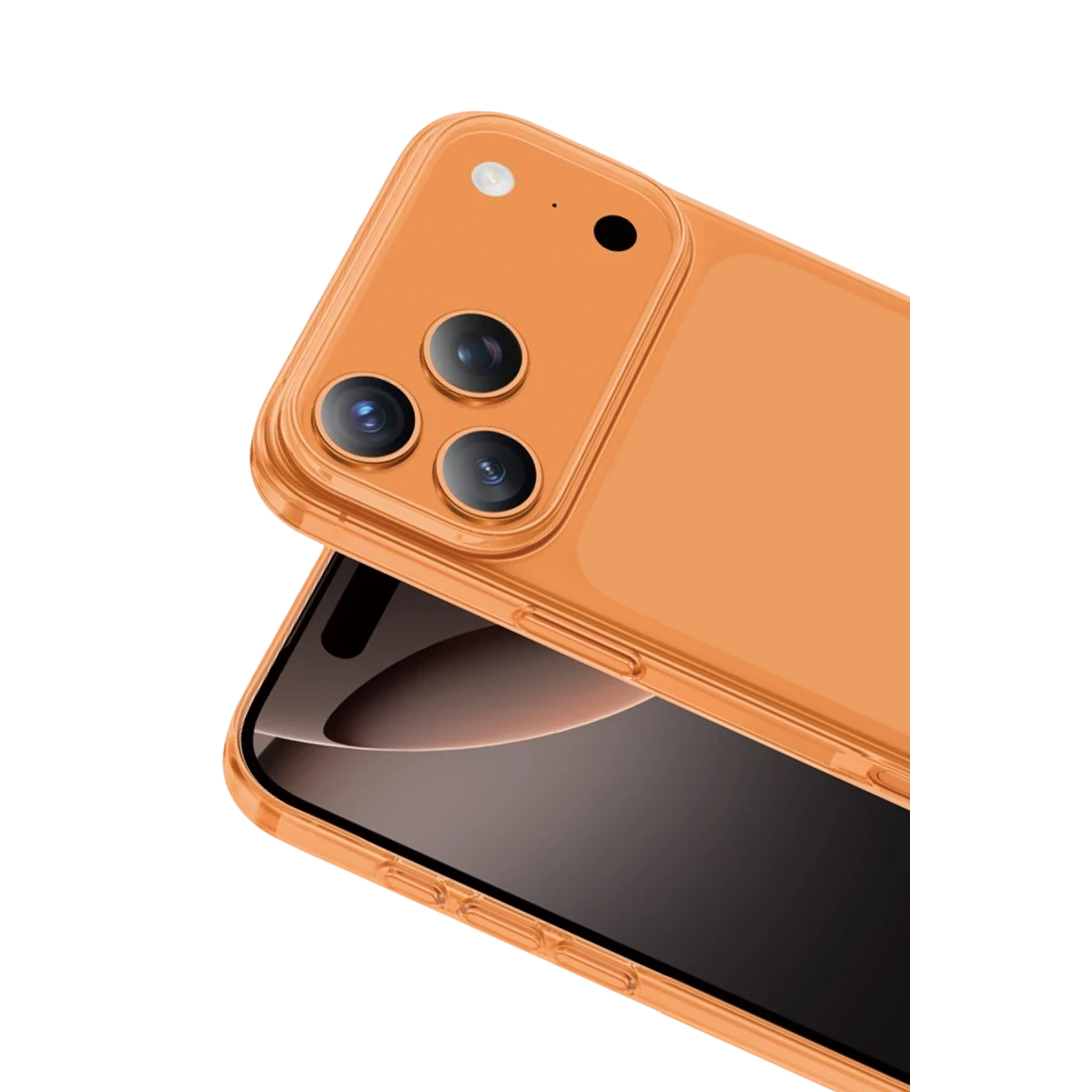 Keephone Apple iPhone 17 Pro Max X-Crystal Slim Kılıf - Turuncu