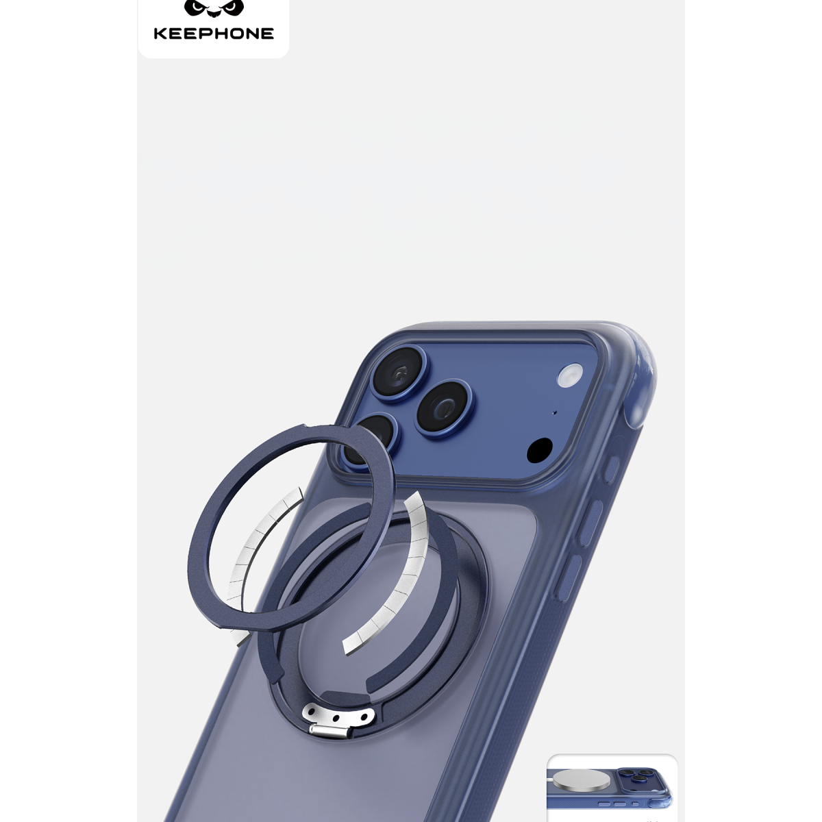 Keephone Apple iPhone 17 Pro Monica Airbag Pro Stantlı Magsafe Kapak - Beyaz