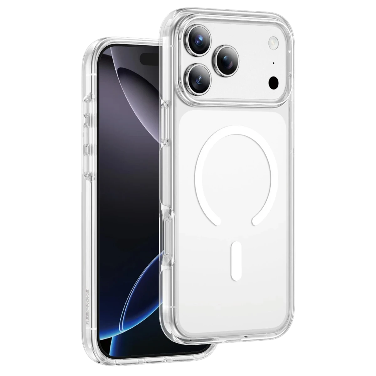 Keephone Apple iPhone 17 Pro Non Yellow Şeffaf Magsafe Kılıf - Şeffaf