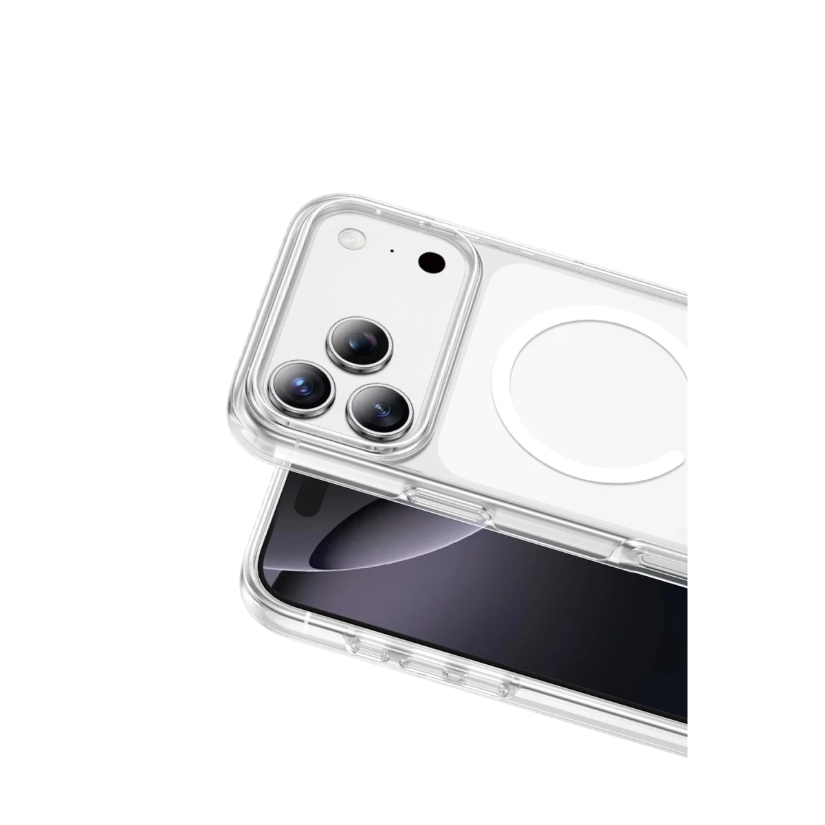 Keephone Apple iPhone 17 Pro Non Yellow Şeffaf Magsafe Kılıf - Şeffaf