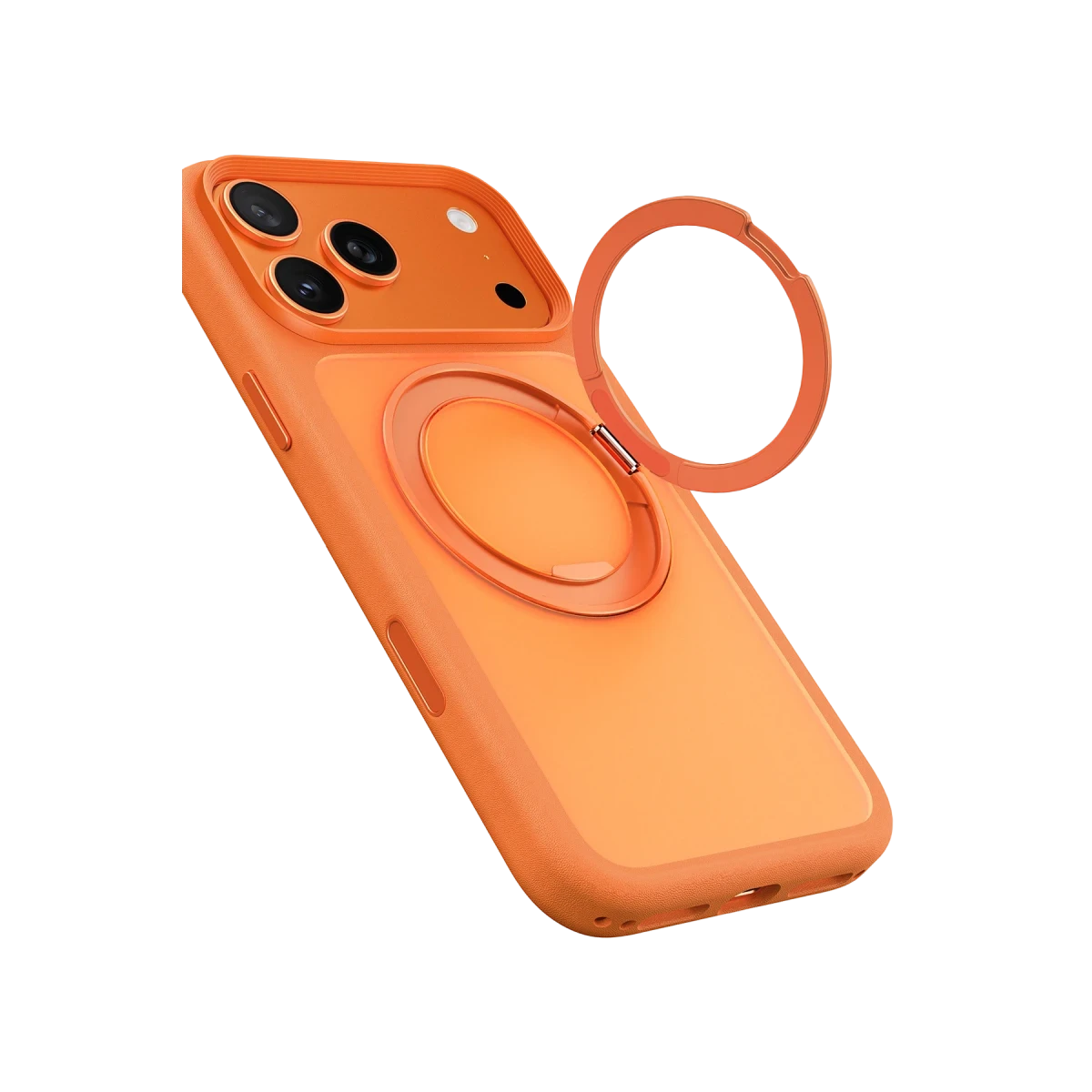 Keephone Apple iPhone 17 Pro Omega Magsafe Standlı Kapak - Turuncu