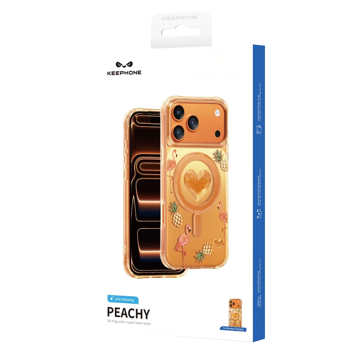 Keephone Apple iPhone 17 Pro Peachy Magsafe Kapak - Pembe