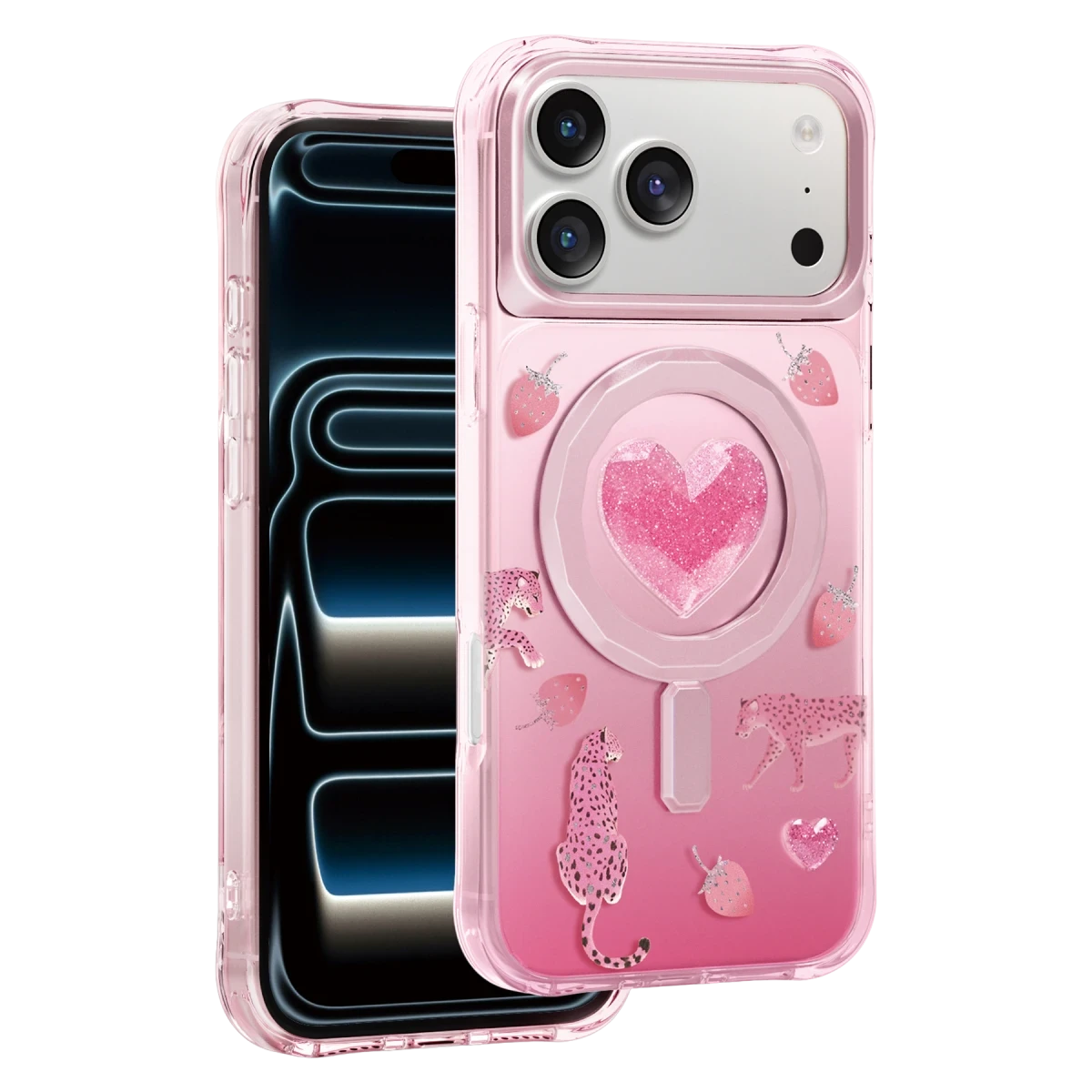 Keephone Apple iPhone 17 Pro Peachy Magsafe Kapak - Pembe