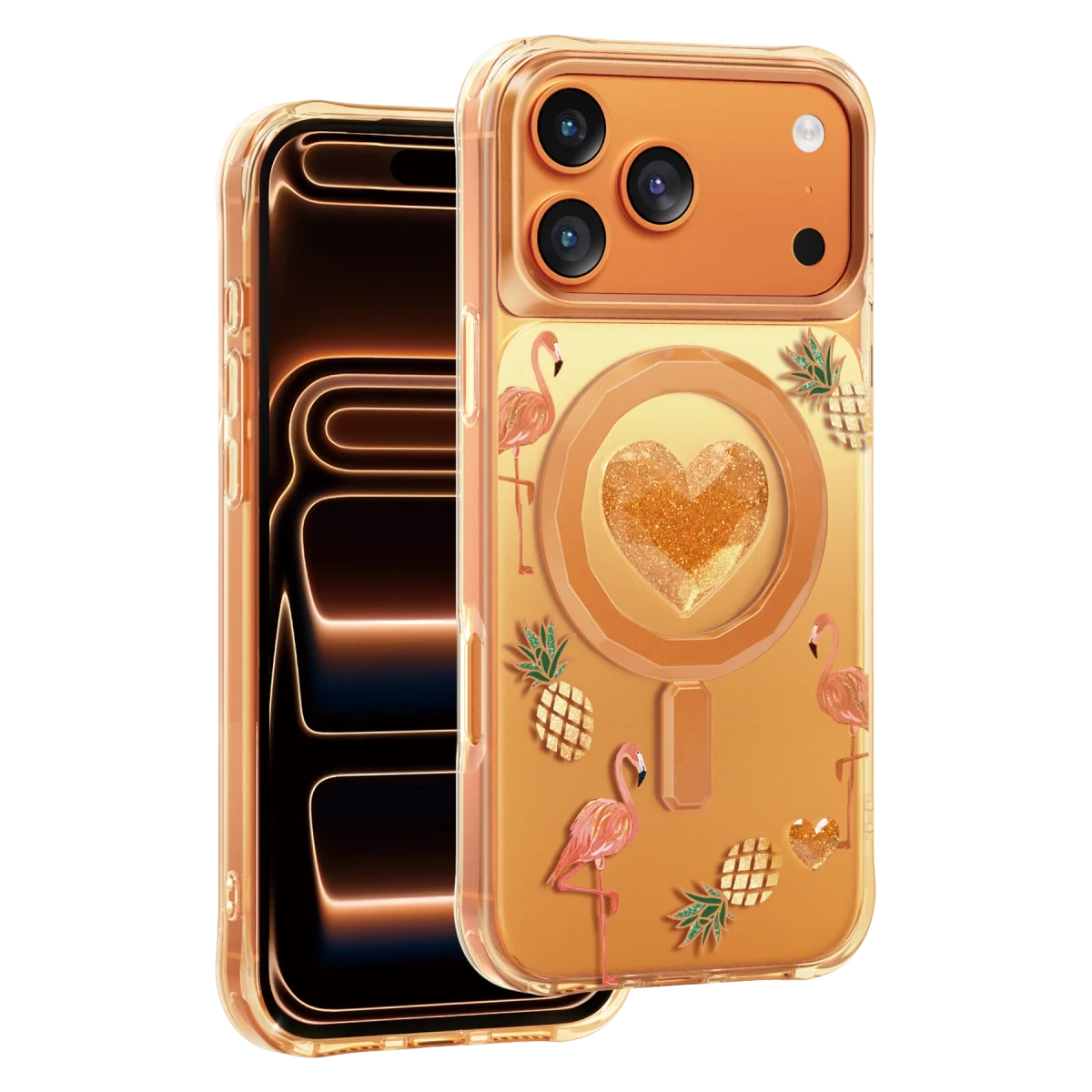 Keephone Apple iPhone 17 Pro Peachy Magsafe Kapak - Turuncu