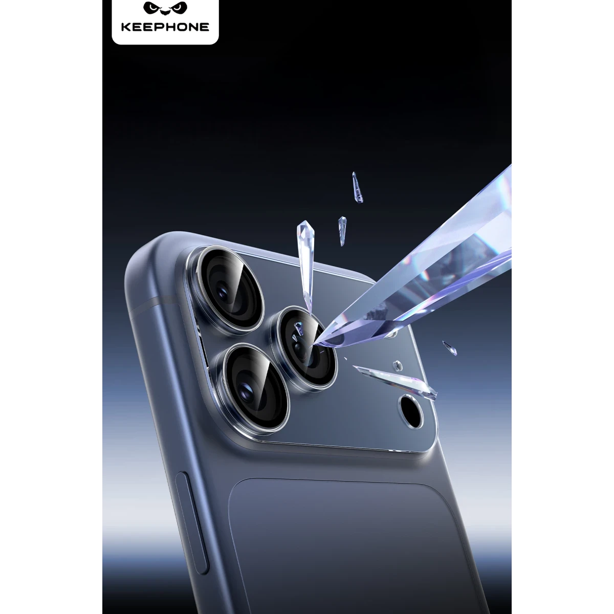 Keephone Apple iPhone 17 Pro Persmo Kamera Lens - Şeffaf