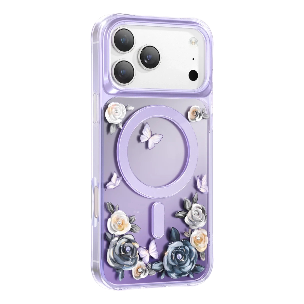 Keephone Apple iPhone 17 Pro Roseland Magsafe Kapak - Mor