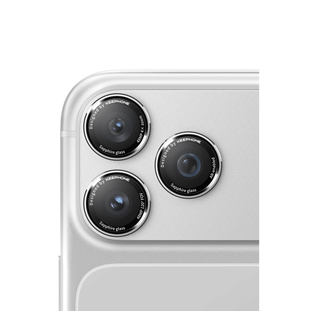 Keephone Apple iPhone 17 Pro Sapphire Vita Arka Film Ve Kamera Lens Koruyucu - Gümüş