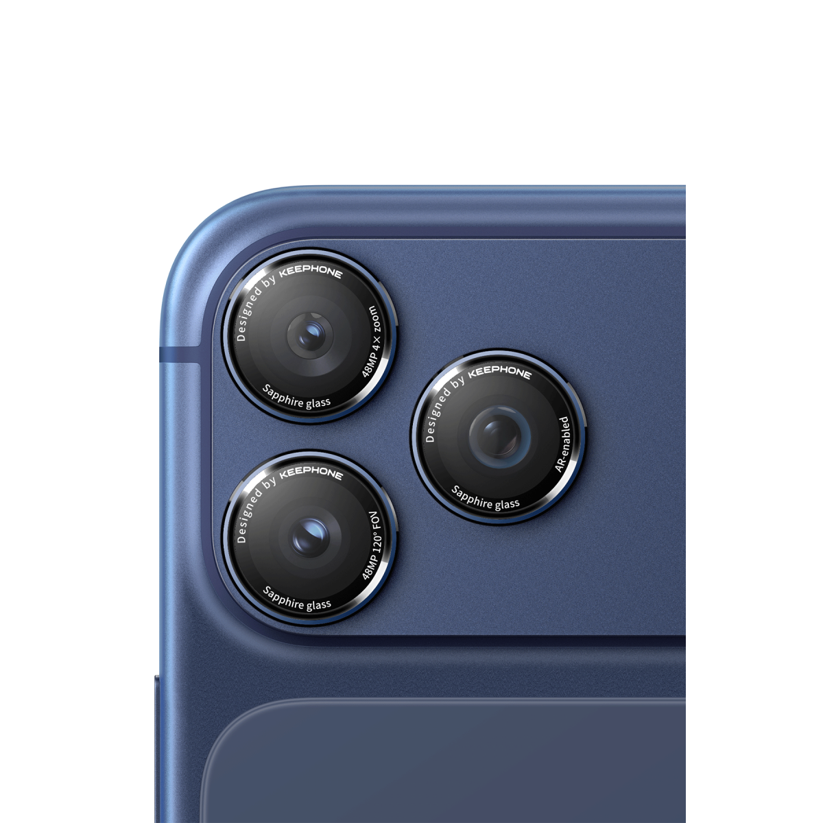 Keephone Apple iPhone 17 Pro Sapphire Vita Arka Film Ve Kamera Lens Koruyucu - Lacivert