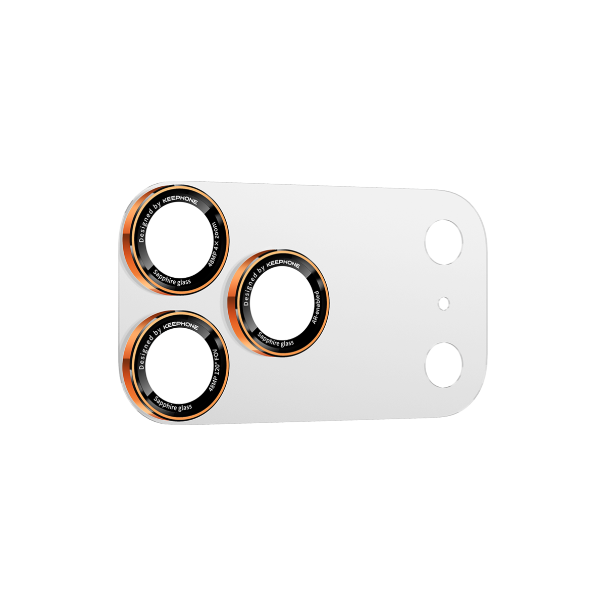 Keephone Apple iPhone 17 Pro Sapphire Vita Arka Film Ve Kamera Lens Koruyucu - Turuncu
