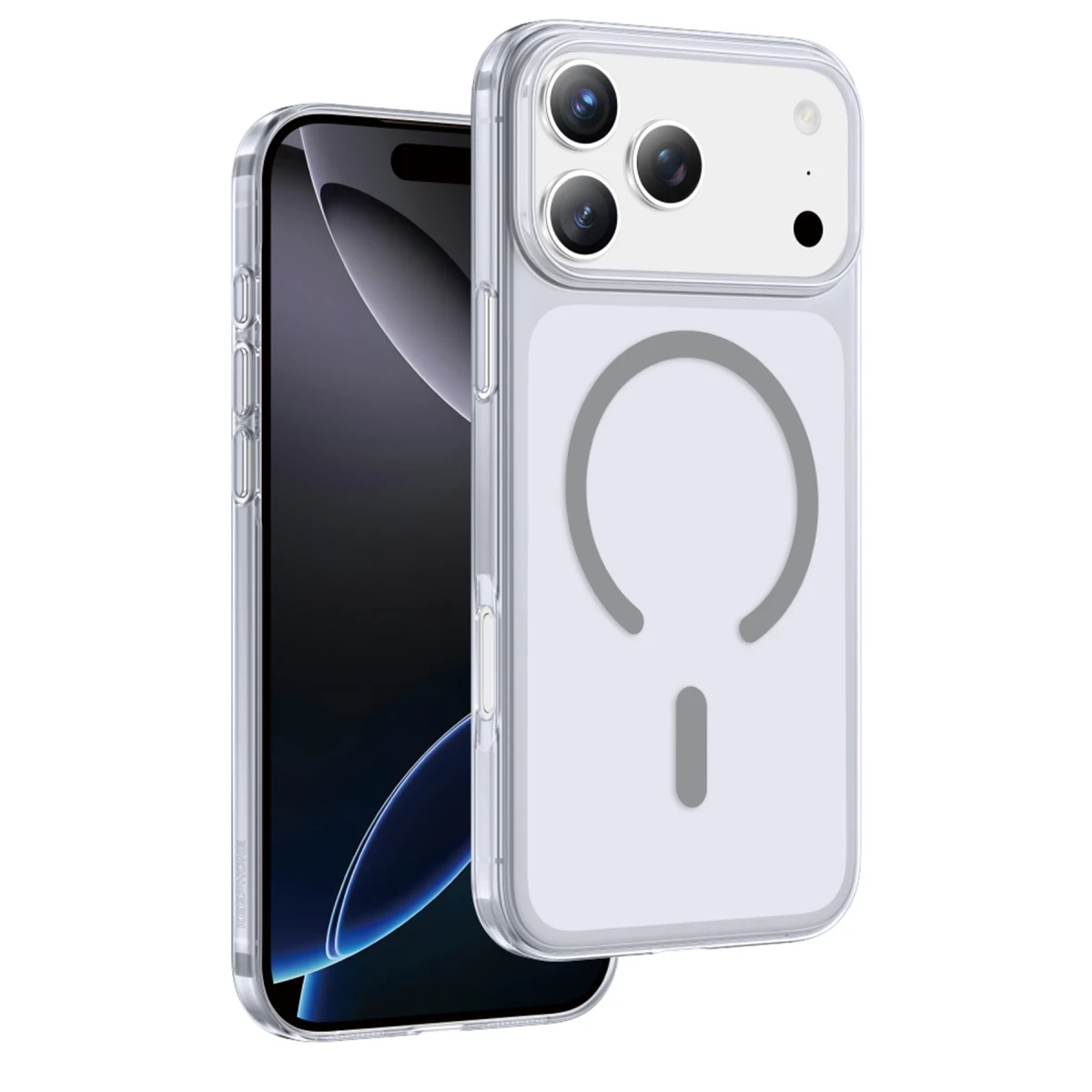 Keephone Apple iPhone 17 Pro X-Crystal Slim Magsafe Kılıf - Natural Grey