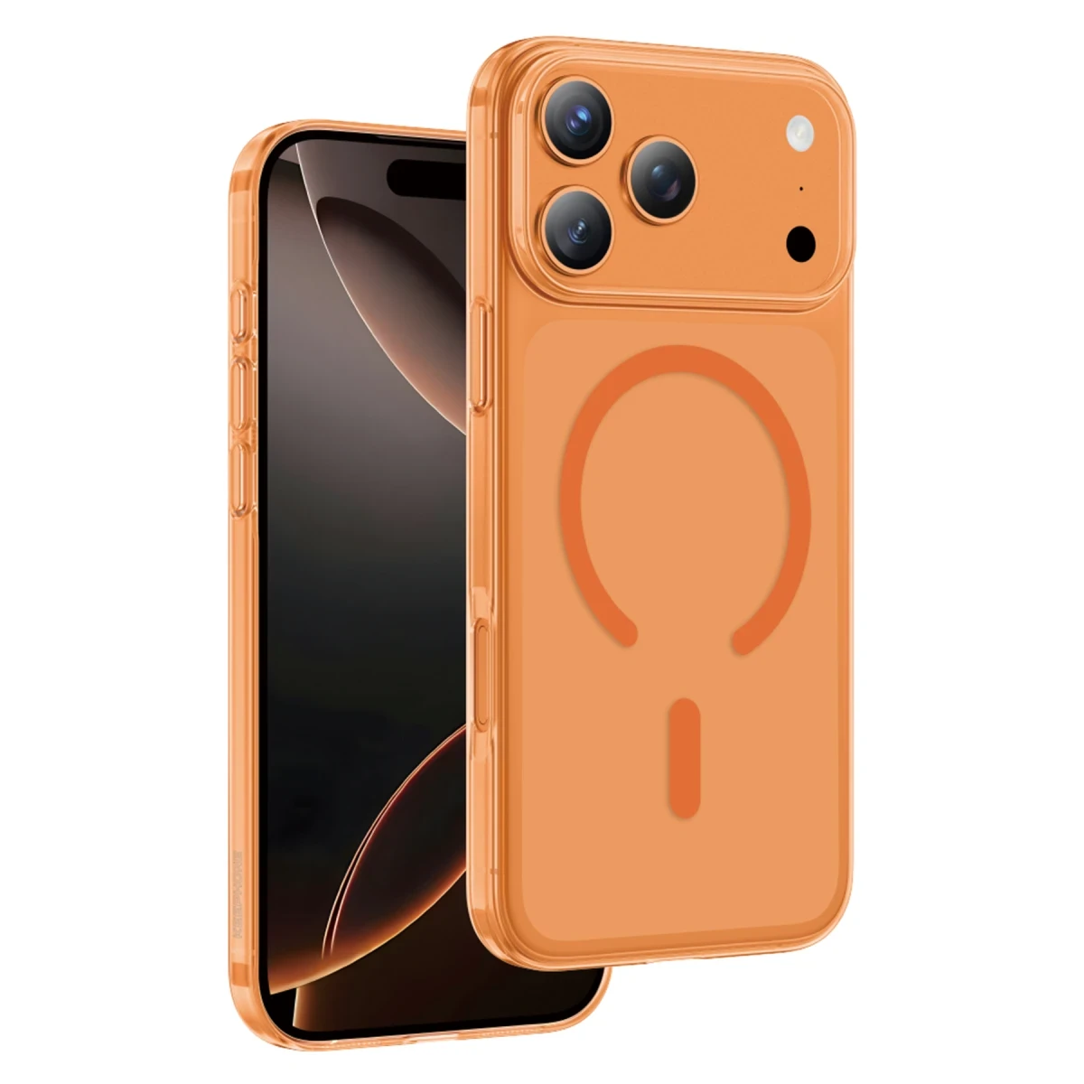 Keephone Apple iPhone 17 Pro X-Crystal Slim Magsafe Kılıf - Turuncu