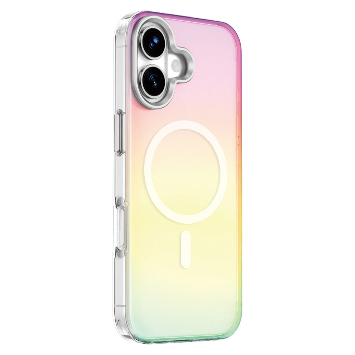 Keephone Apple iPhone 17 Rainbow Magsafe Kapak - Gümüş