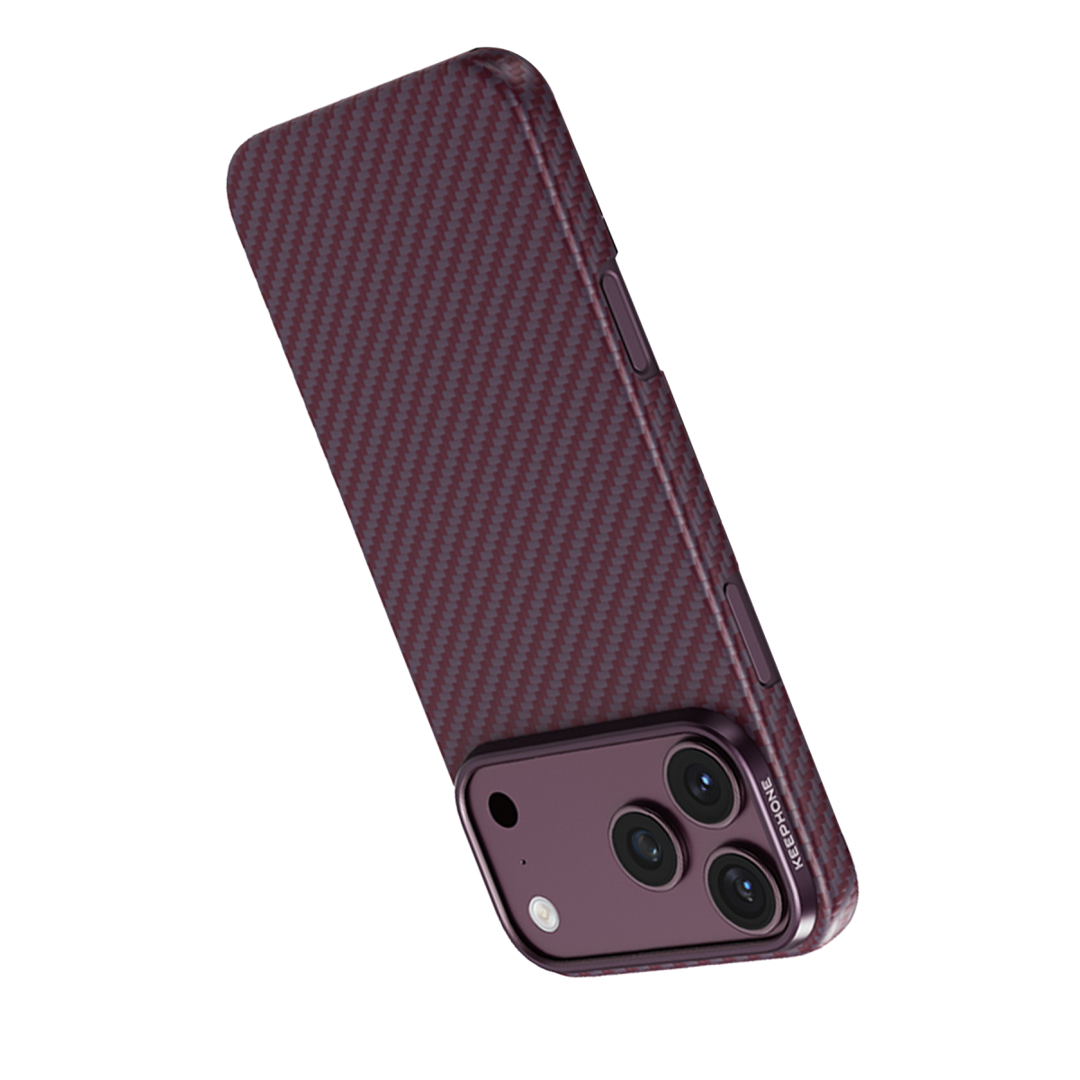 Keephone Apple iPhone 18 Pro Kevlar Diago Magsafe Kılıf - Bordo