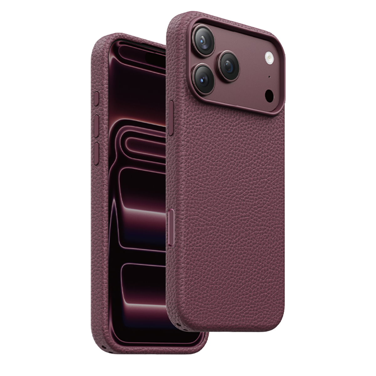 Keephone Apple iPhone 18 Pro Lycucci Deri Manyetik Kapak - Bordo