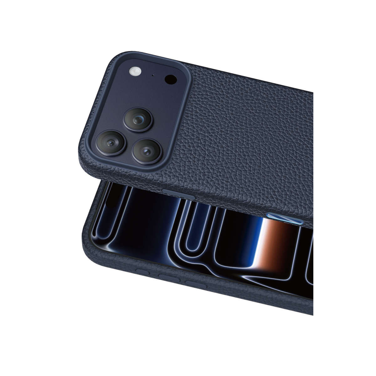 Keephone Apple iPhone 18 Pro Lycucci Deri Manyetik Kapak - Lacivert