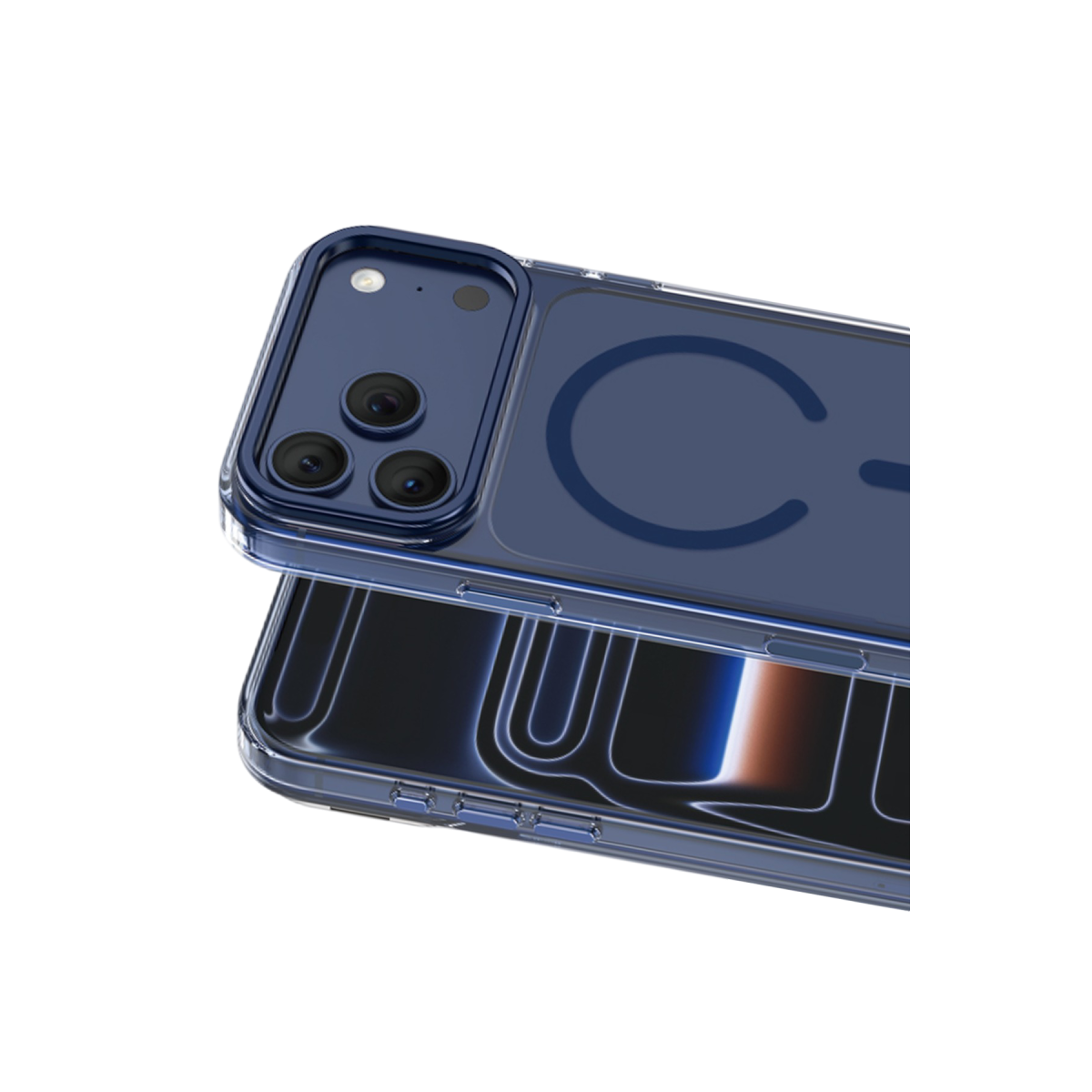 Keephone Apple iPhone 18 Pro Magicam Standlı Magsafe Kapak - Lacivert